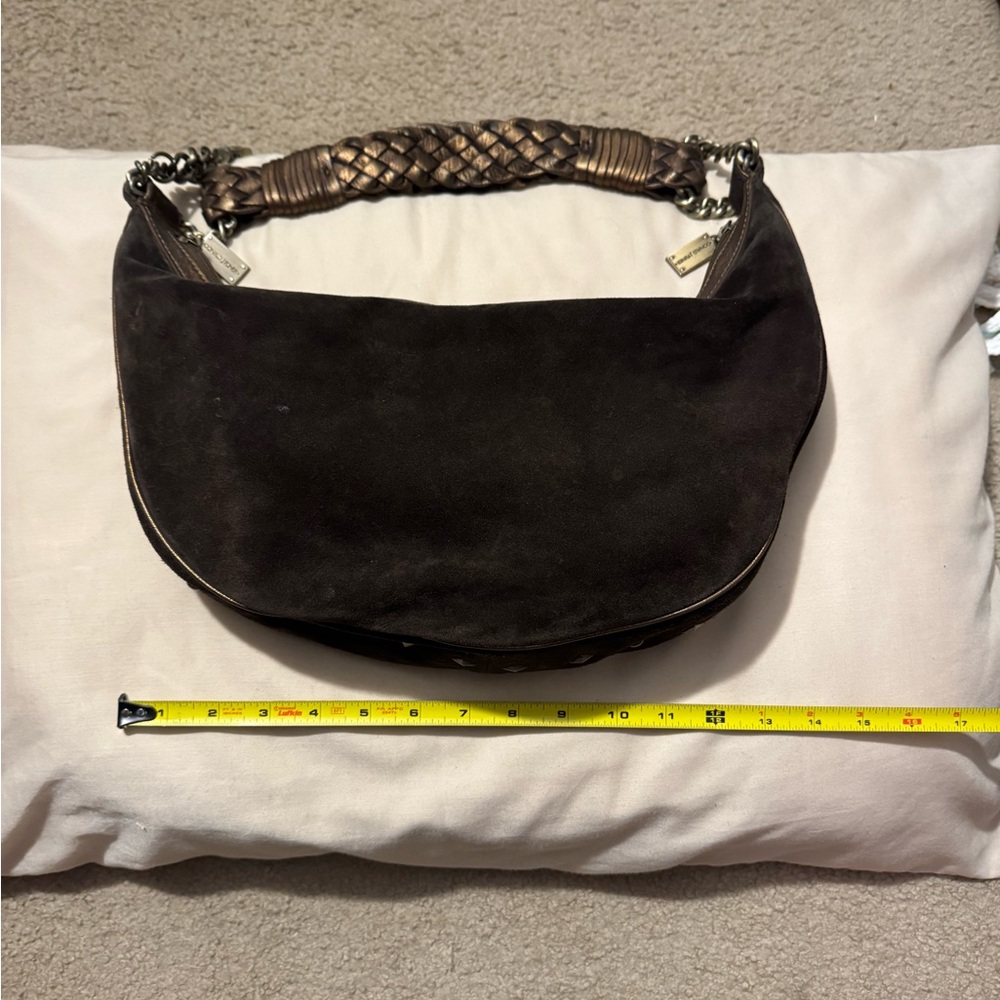 Donald J. Pliner Dark Brown Suede Hobo Bag